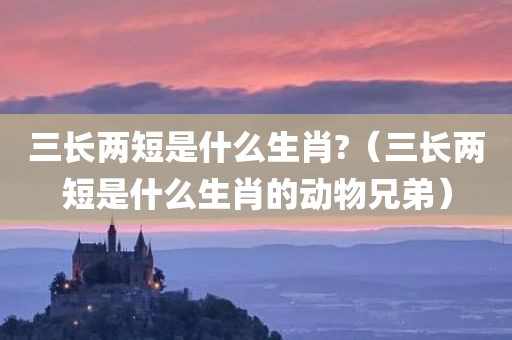 三长两短是什么生肖?（三长两短是什么生肖的动物兄弟）