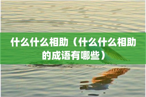什么什么相助(什么什么相助的成语有哪些) 什么什么相助(什么什么相助的成语有哪些)