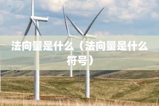 法向量是什么(法向量是什么符号)