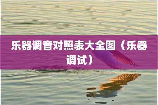 乐器调音对照表大全图（乐器调试）