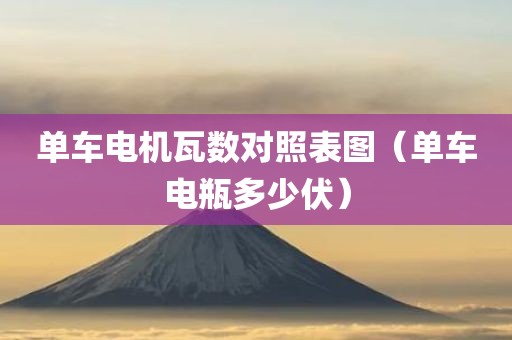 单车电机瓦数对照表图(单车电瓶多少伏)