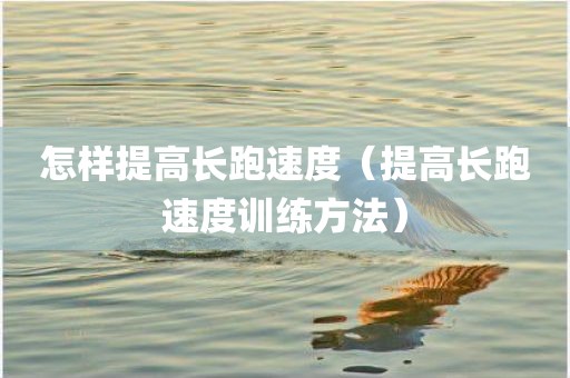怎样提高长跑速度（提高长跑速度训练方法）