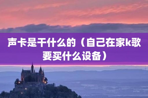 声卡是干什么的（自己在家k歌要买什么设备）