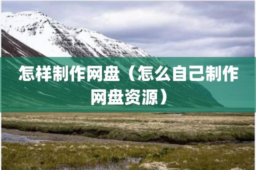 怎样制作网盘（怎么自己制作网盘资源）