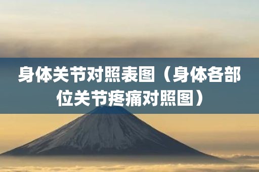 身体关节对照表图（身体各部位关节疼痛对照图）