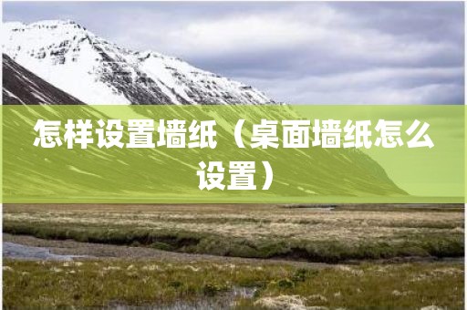 怎样设置墙纸（桌面墙纸怎么设置）