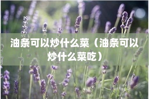 油条可以炒什么菜（油条可以炒什么菜吃）