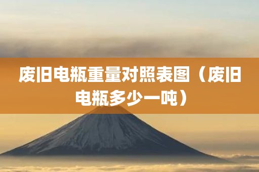 废旧电瓶重量对照表图（废旧电瓶多少一吨）