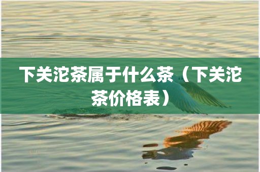 下关沱茶属于什么茶（下关沱茶价格表）