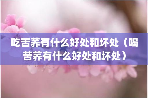 吃苦荞有什么好处和坏处（喝苦荞有什么好处和坏处）