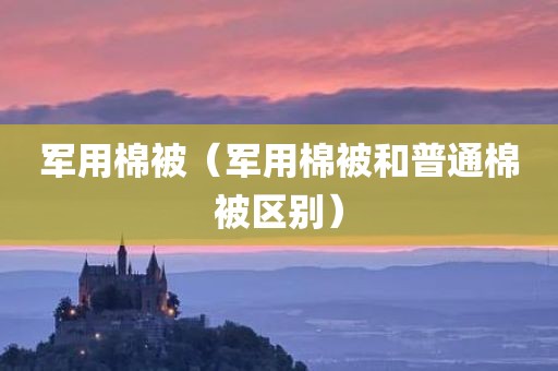 军用棉被（军用棉被和普通棉被区别）