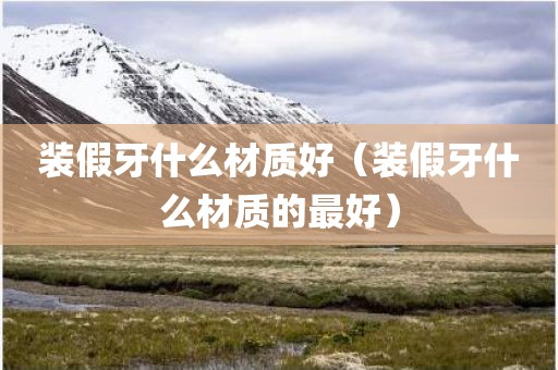装假牙什么材质好（装假牙什么材质的最好）