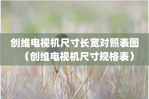 创维电视机尺寸长宽对照表图（创维电视机尺寸规格表）