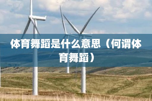 体育舞蹈是什么意思(何谓体育舞蹈)