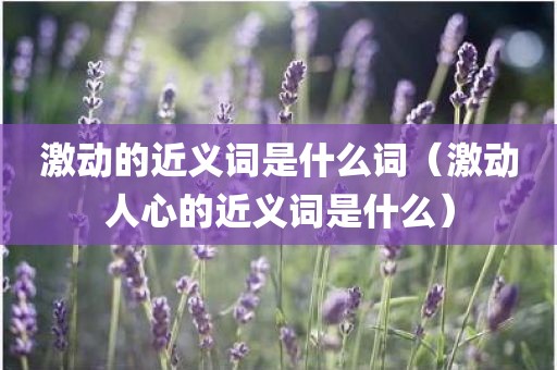 激动的近义词是什么词（激动人心的近义词是什么）