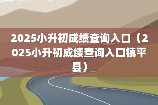 2025小升初成绩查询入口（2025小升初成绩查询入口镇平县）