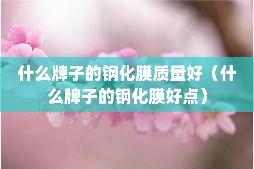 什么牌子的钢化膜质量好（什么牌子的钢化膜好点）