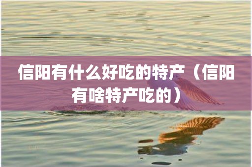信阳有什么好吃的特产（信阳有啥特产吃的）