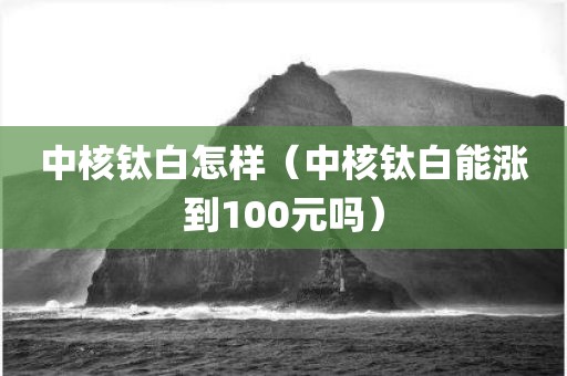 中核钛白怎样（中核钛白能涨到100元吗）
