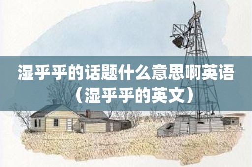 湿乎乎的话题什么意思啊英语（湿乎乎的英文）