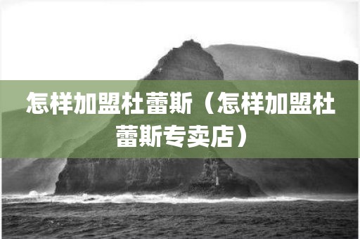怎样加盟杜蕾斯（怎样加盟杜蕾斯专卖店）