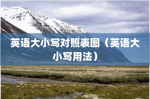 英语大小写对照表图（英语大小写用法）