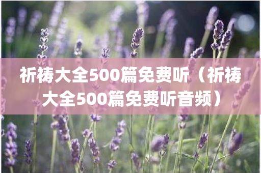 祈祷大全500篇免费听（祈祷大全500篇免费听音频）