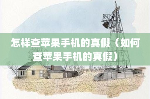 怎样查苹果手机的真假（如何查苹果手机的真假）