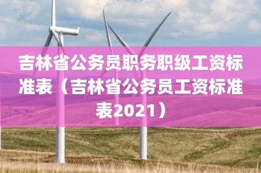 吉林省公务员职务职级工资标准表（吉林省公务员工资标准表2021）