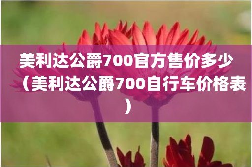 美利达公爵700官方售价多少(美利达公爵700自行车价格表)