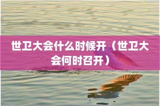世卫大会什么时候开(世卫大会何时召开)