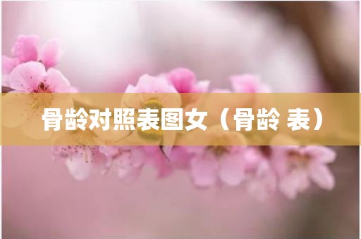 骨龄对照表图女（骨龄 表）