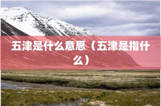 五津是什么意思（五津是指什么）