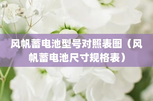 风帆蓄电池型号对照表图（风帆蓄电池尺寸规格表）