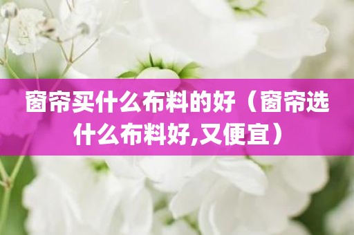 窗帘买什么布料的好（窗帘选什么布料好,又便宜）