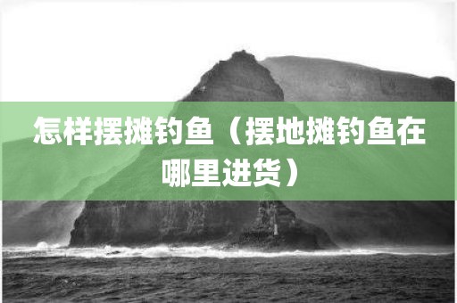 怎样摆摊钓鱼（摆地摊钓鱼在哪里进货）
