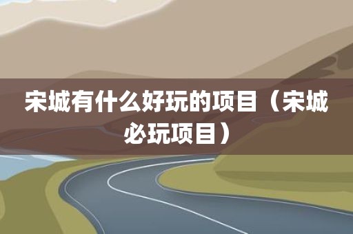 宋城有什么好玩的项目（宋城必玩项目）