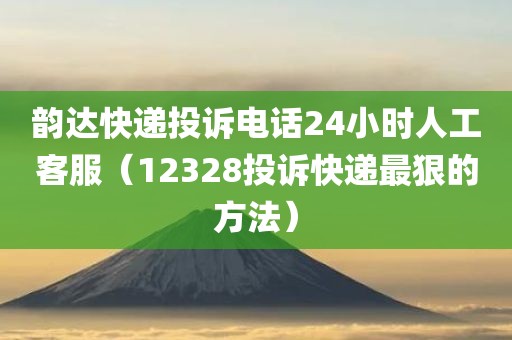 韵达快递投诉电话24小时人工客服（12328投诉快递最狠的方法）