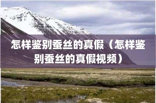 怎样鉴别蚕丝的真假（怎样鉴别蚕丝的真假视频）