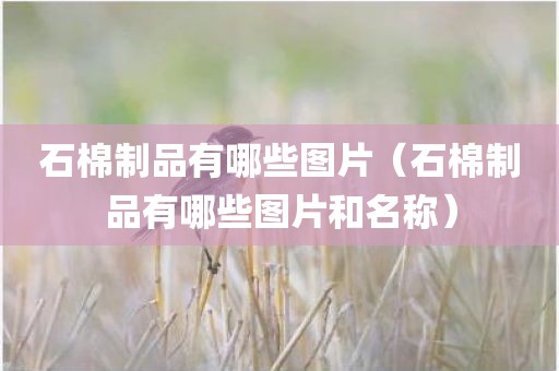 石棉制品有哪些图片（石棉制品有哪些图片和名称）