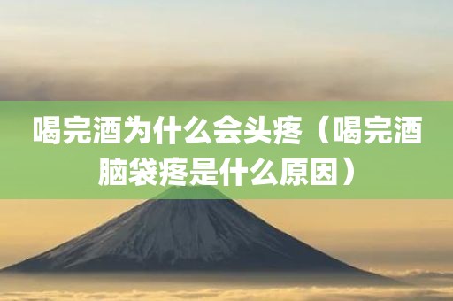 喝完酒为什么会头疼（喝完酒脑袋疼是什么原因）
