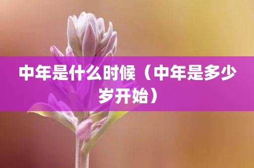中年是什么时候（中年是多少岁开始）