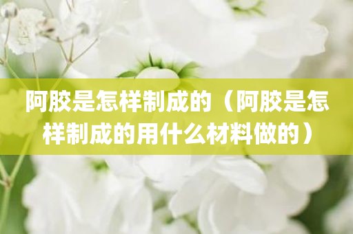 阿胶是怎样制成的（阿胶是怎样制成的用什么材料做的）