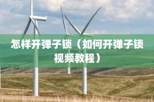 怎样开弹子锁（如何开弹子锁视频教程）