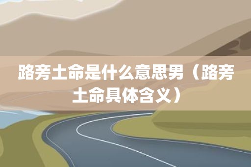 路旁土命是什么意思男（路旁土命具体含义）