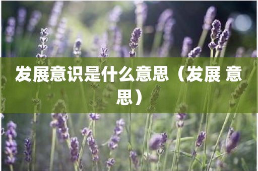 发展意识是什么意思（发展 意思）