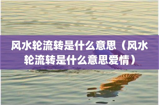 风水轮流转是什么意思（风水轮流转是什么意思爱情）
