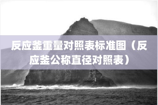 反应釜重量对照表标准图（反应釜公称直径对照表）
