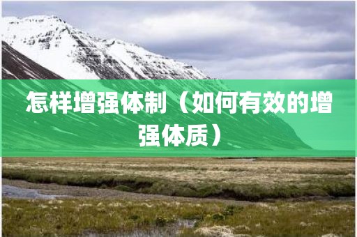 怎样增强体制（如何有效的增强体质）