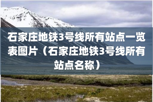 石家庄地铁3号线所有站点一览表图片（石家庄地铁3号线所有站点名称）